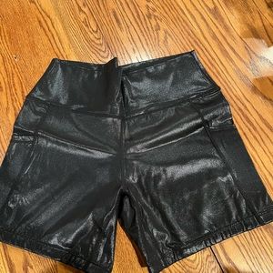 CVG Black Shiny 5” shorts. New